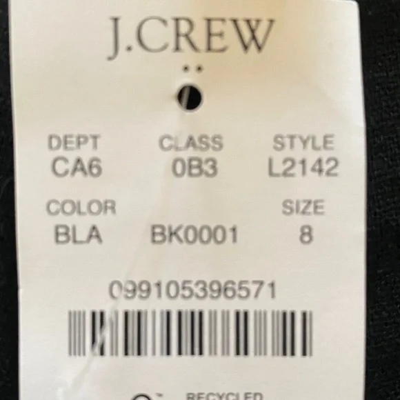 NWT J Crew Scalloped Hem Black Shorts Size 8 - Picture 3 of 5